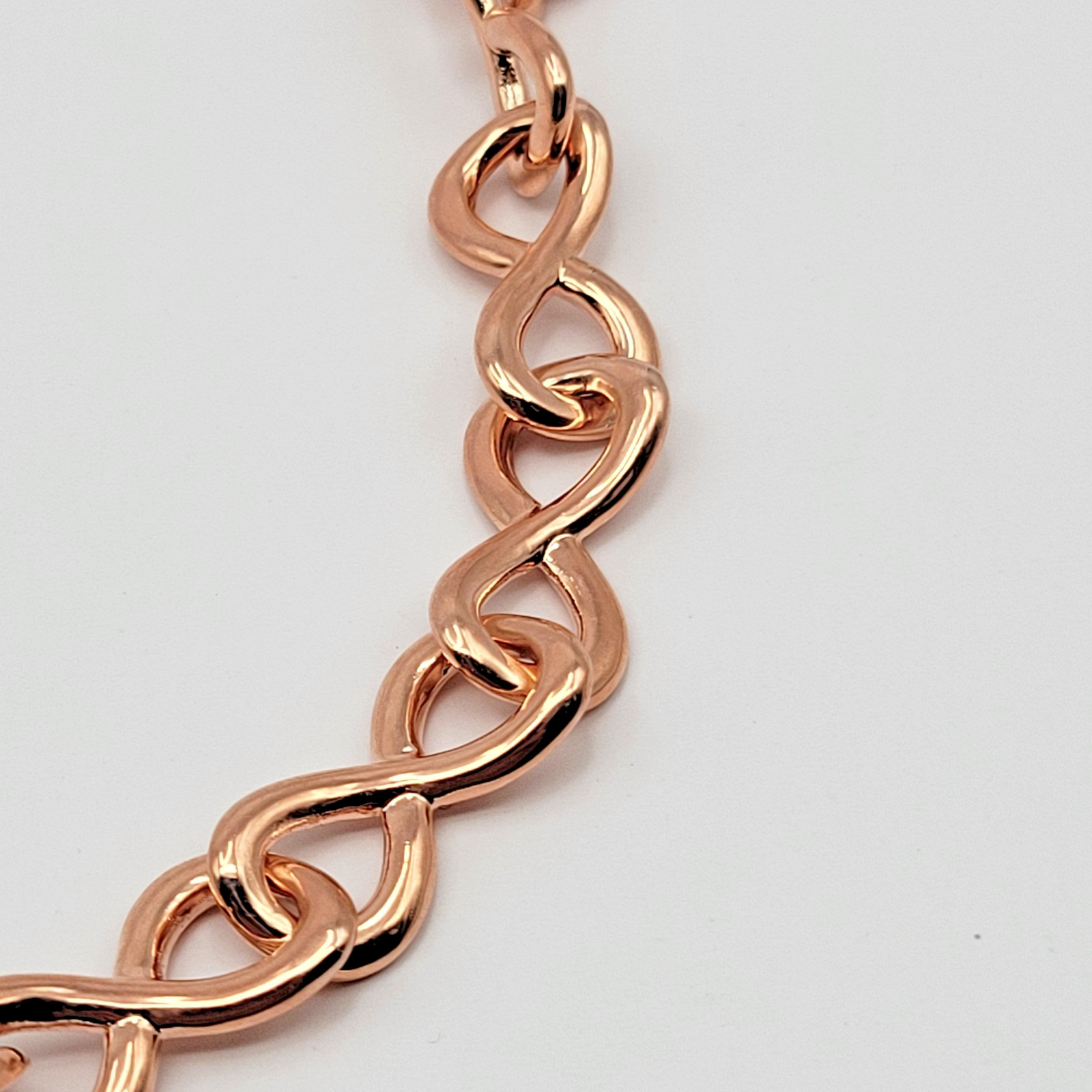 JTV Timna Jewelry Collection Copper 10.5mm Infinite Link Chain Necklace ~ 18-20″