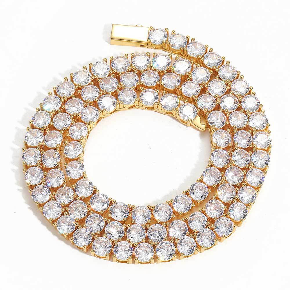 3/4/5MM Premium Iced Out 5A CZ Tennis Necklace bracelet VVS1 Clarity
