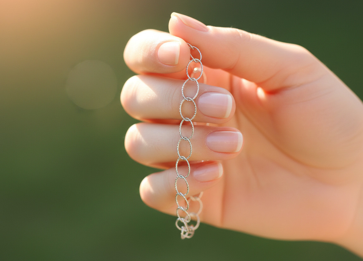 Elegant Silver Tone Textured Link Anklet 925 Silver Plated Designer Anklet