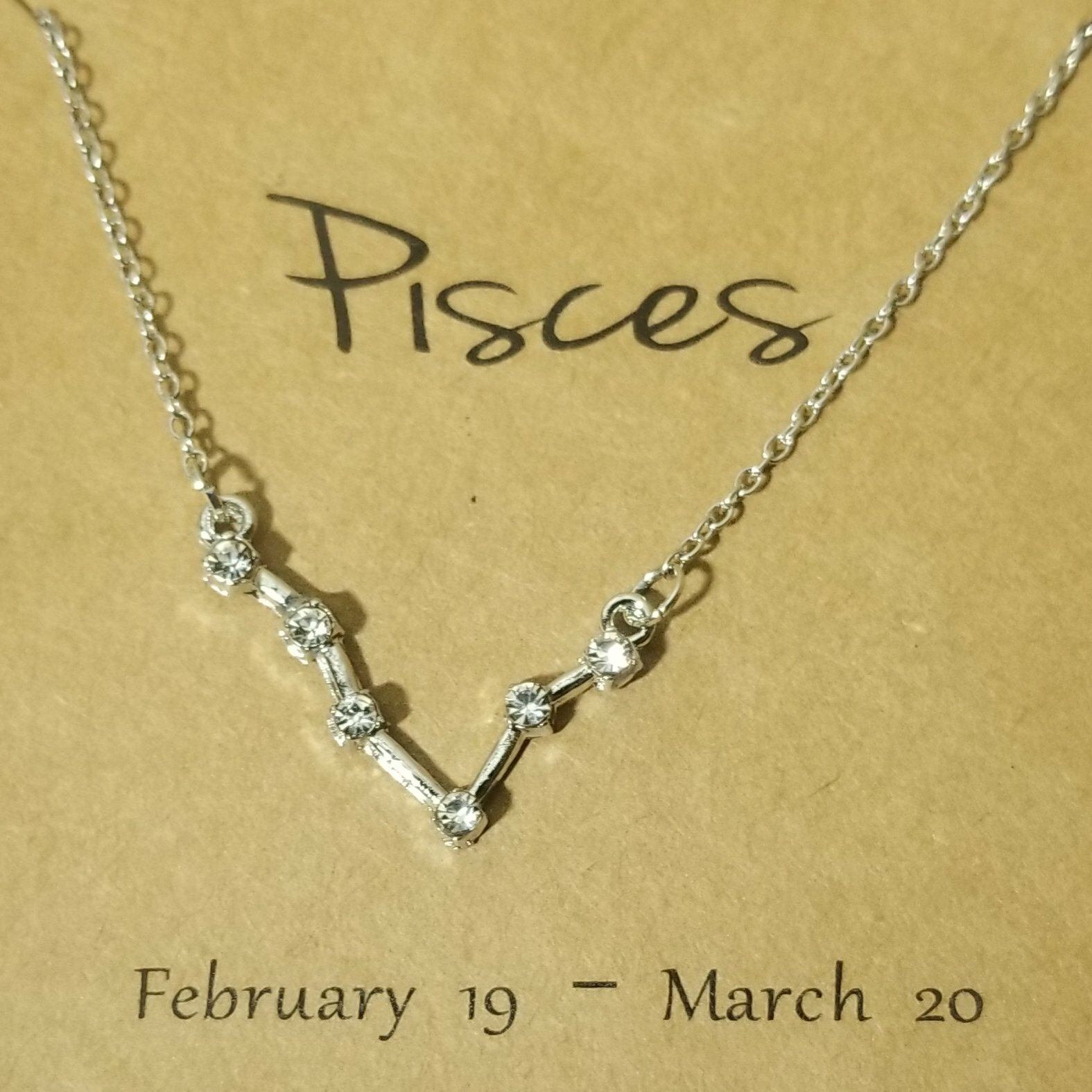 N011 Silver Tone Trendy Shiny Star Zodiac Sign 12 Constellation Pendant Necklace