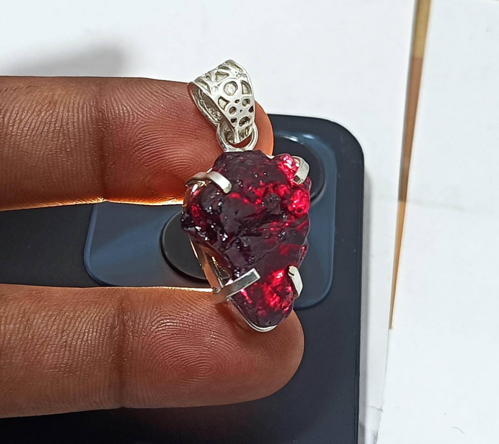 EGL Certified 56.70 Ct Natural PAINITE 925 Solid Silver Pendant LOOSE Gemstone