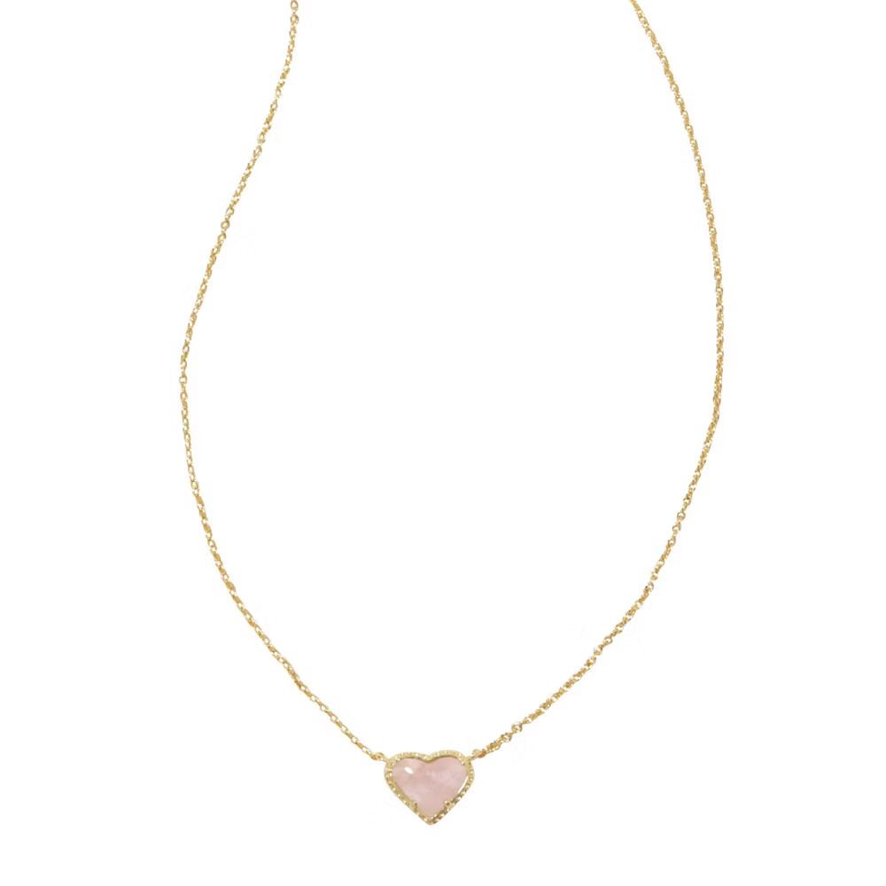 Kendra Scott Anna 14K Gold Over Brass Pendant Necklace – Rose Quartz