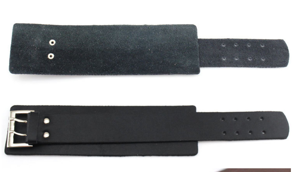Men Leather Bracelet Adjustable Punk Wide Wrist Wrap Cuff Wristband Bangle Strap