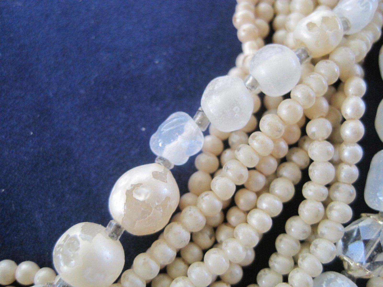 Seed Bead Plus Regular Beads 11 Strand Necklace 13″ CHOKER