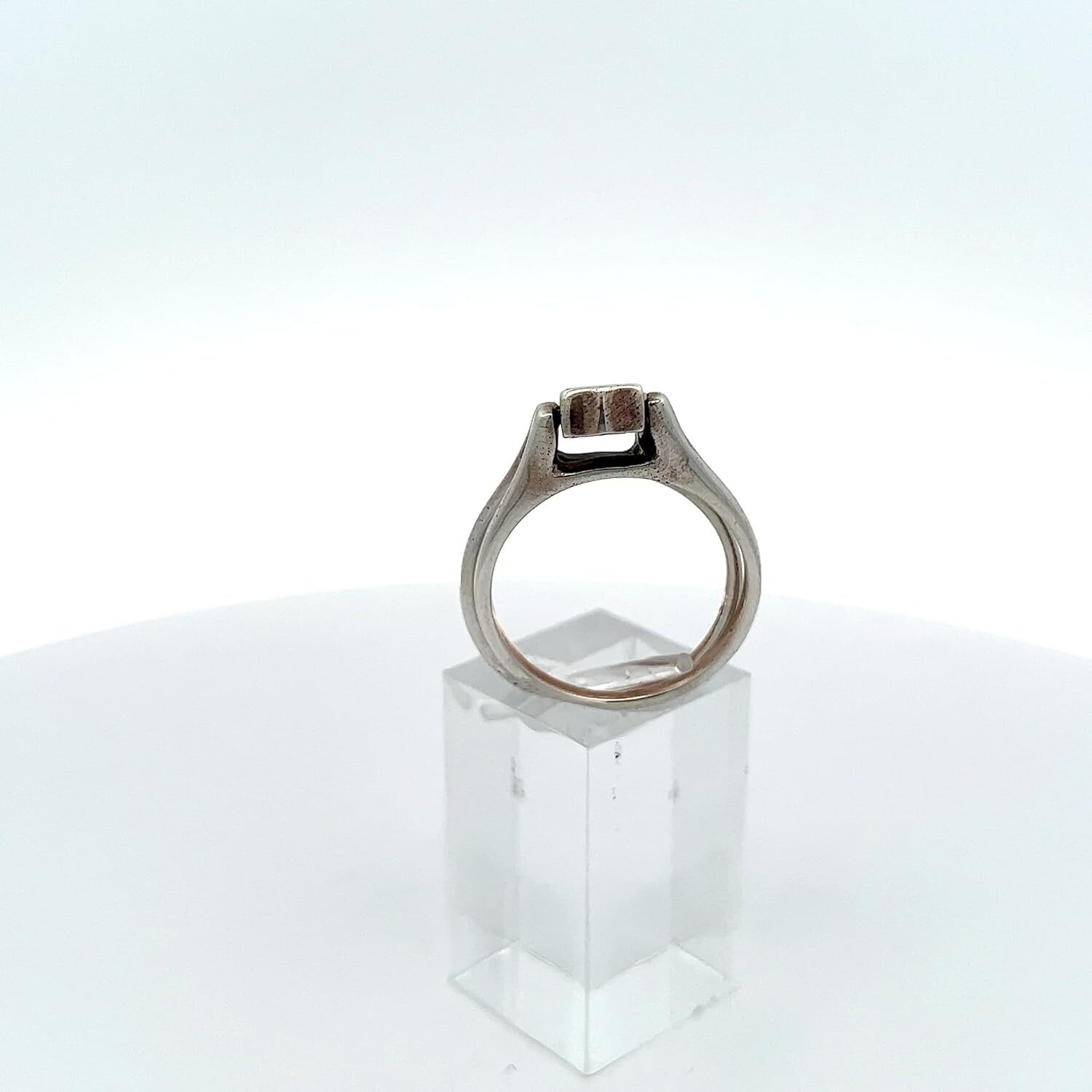 J62Y Sterling Silver Flip Yellow Handmade Ring One Moment In Time Mormon LDS CTR