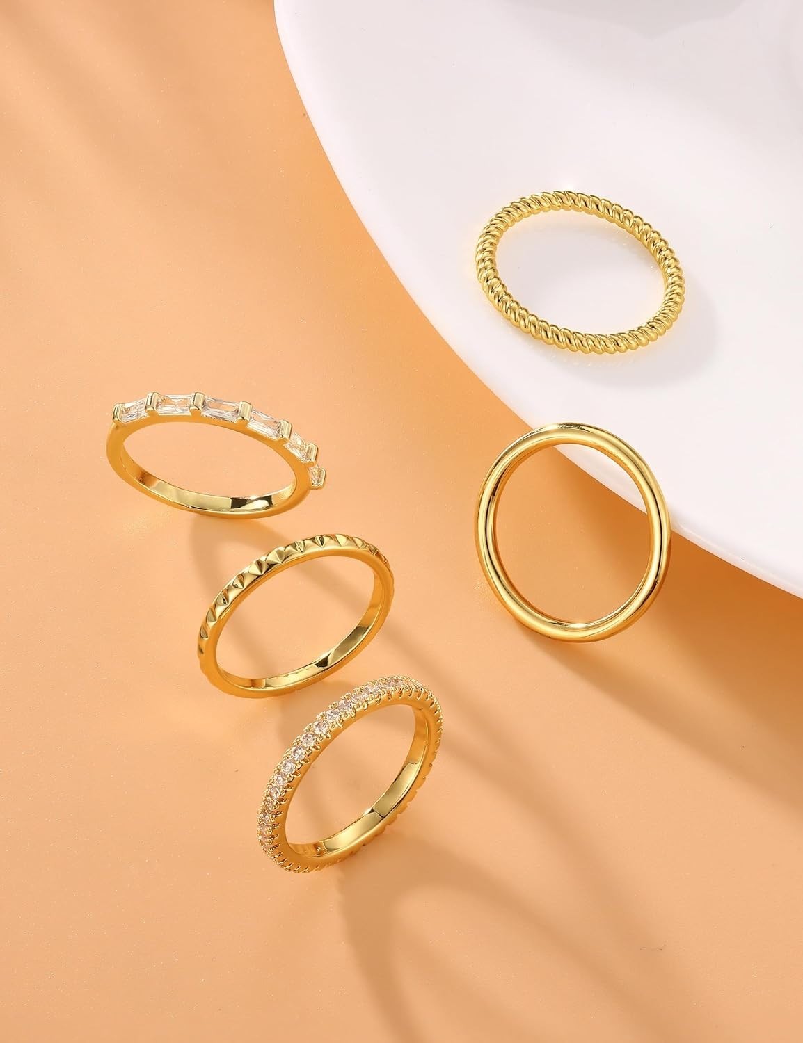 Versatile 14K Gold Filled Stacking Rings for Women – Sizes 6 to 10 Available