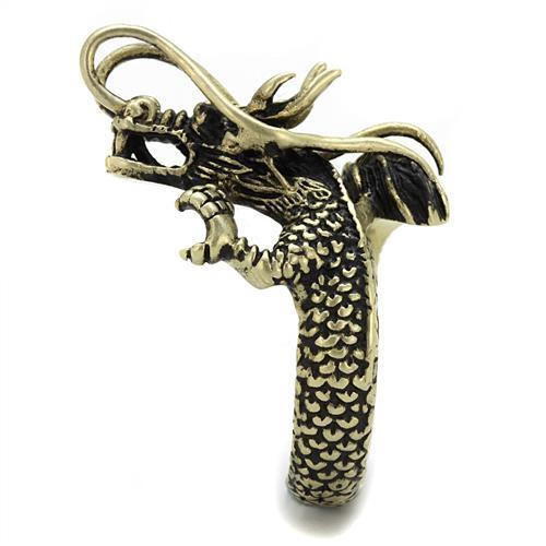 TK2444 – IP Antique Copper Stainless Steel Ring with Epoxy in Jet