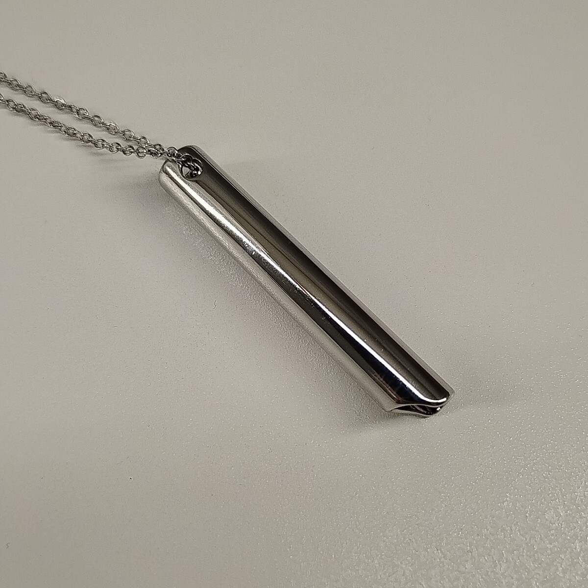 Minimalist Pendant Necklace Brass Plated Tube 20-22″ Chain Fashion Jewelry