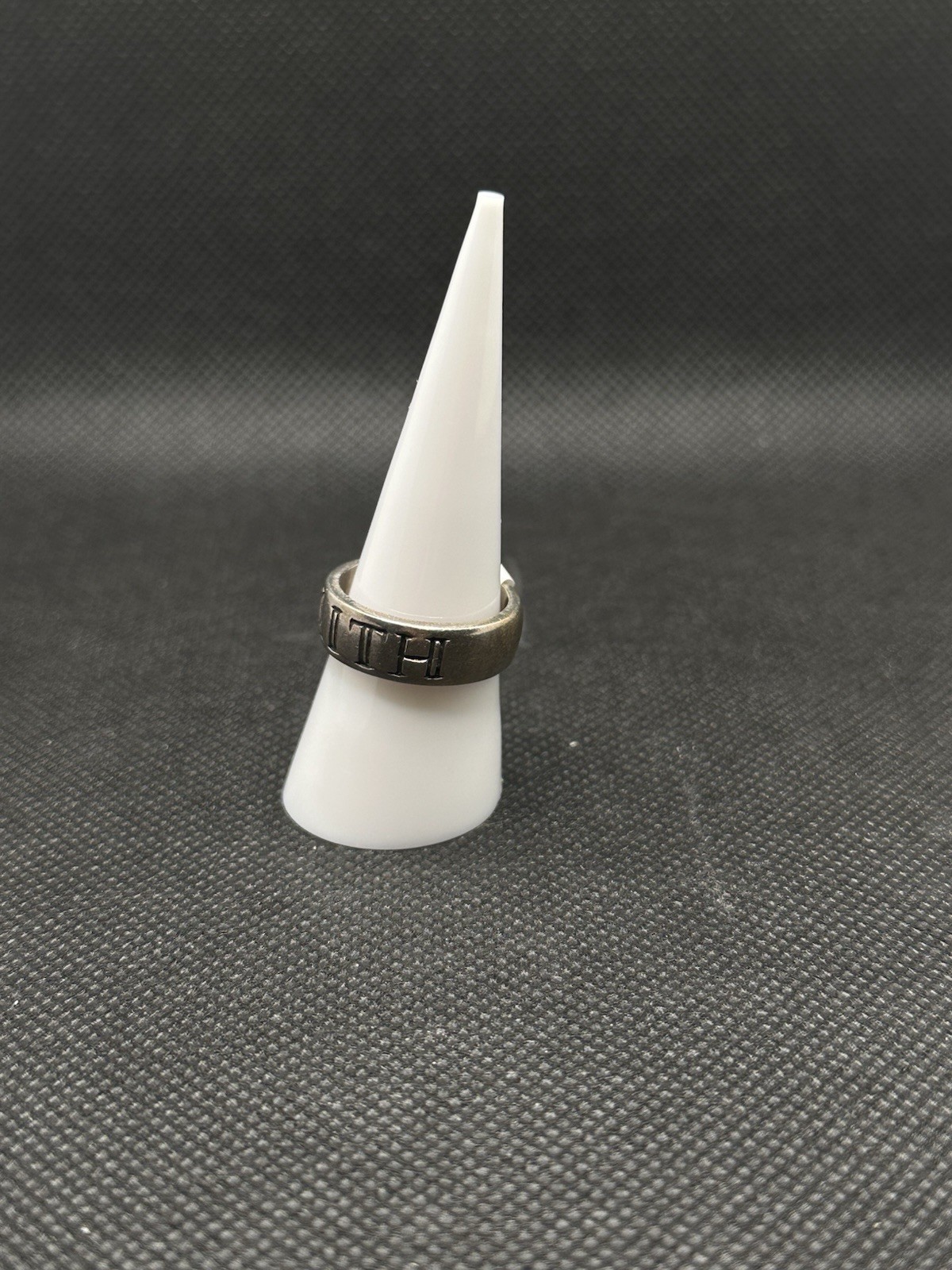 Beautiful Wide Band Thick & Heavy ‘FAITH’ in Block Letters Sterling Silver Ring