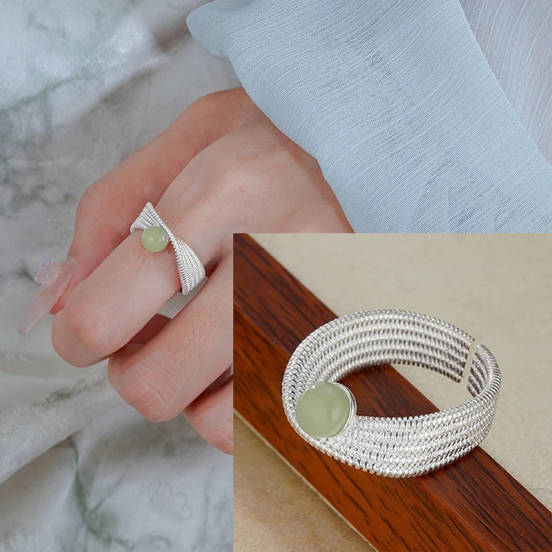 VENTFILLE 925 Sterling Silve Flower Ring for Women Gift Hollow Out Design Retro.