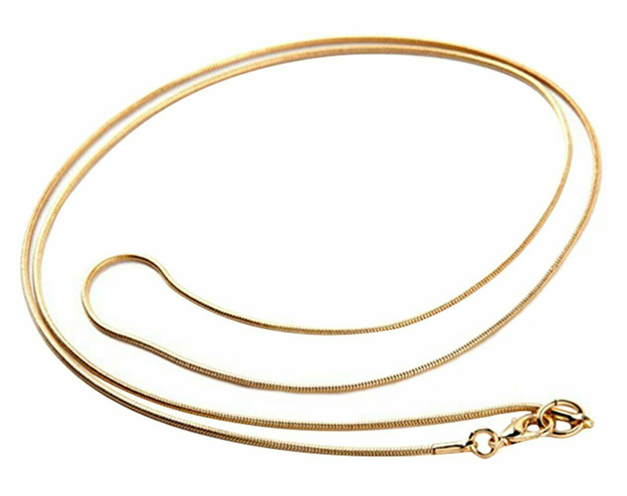 Men &Women’s 18K Gold Filled Tarnish-Free Italian Snake Chain Necklace 16″ ~ 38″