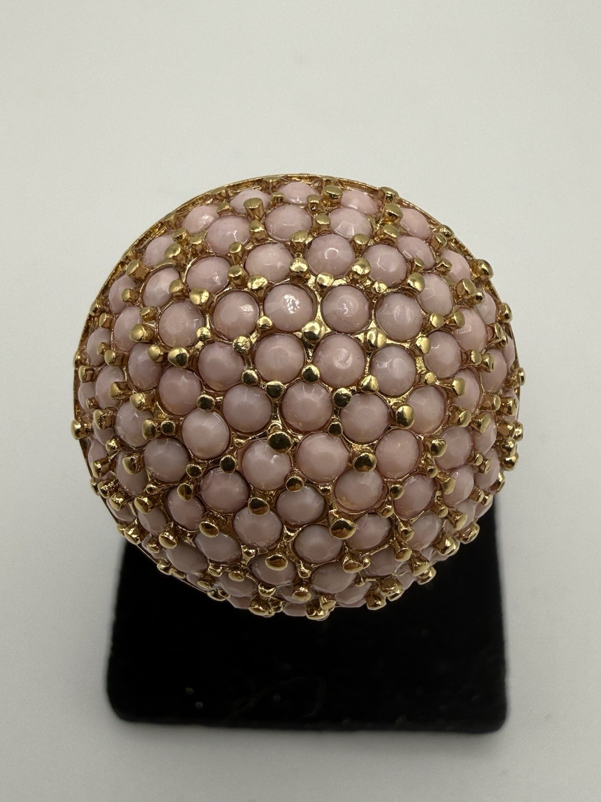 Domed Cocktail Ring 2009 Mark For Avon Gold-tone Size 8-10