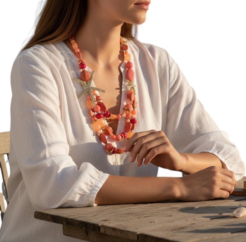 Tommy Bahama Ocean Starfish Statement Necklace NWT
