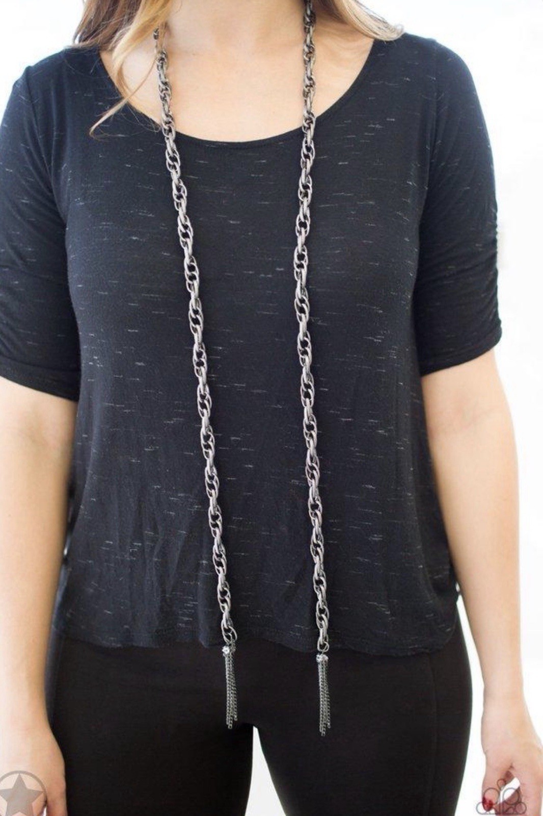Paparazzi Scarfed For Attention- Black Necklaces