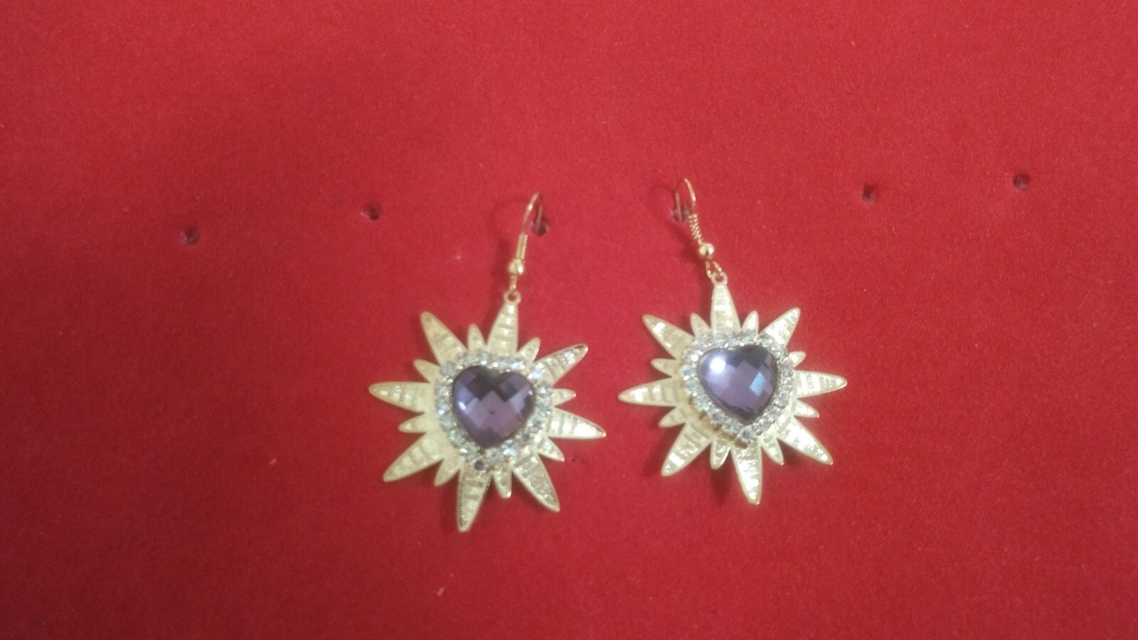 Earring Gold Tone Latest Design CZ Stone Hoop Fashion Party Bollywood Jewelry