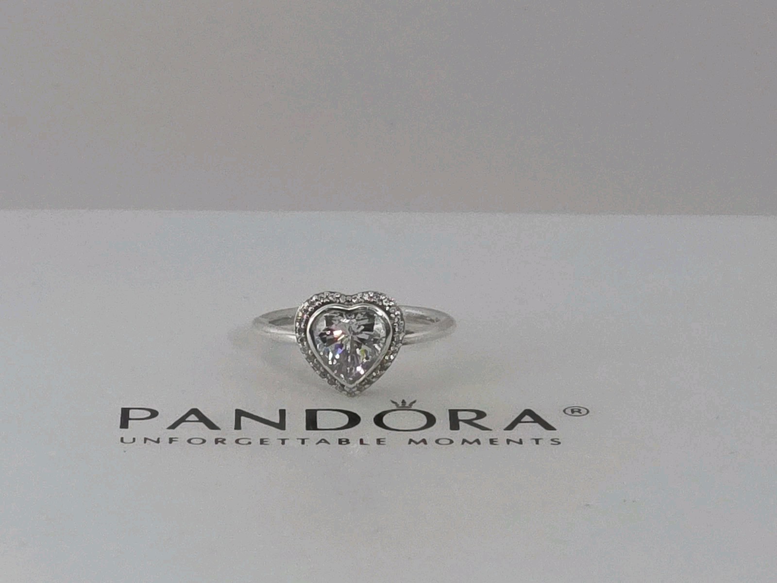 Pandora Sterling Silver Sparkling Love Ring US 6.0 EU 52 #190929CZ