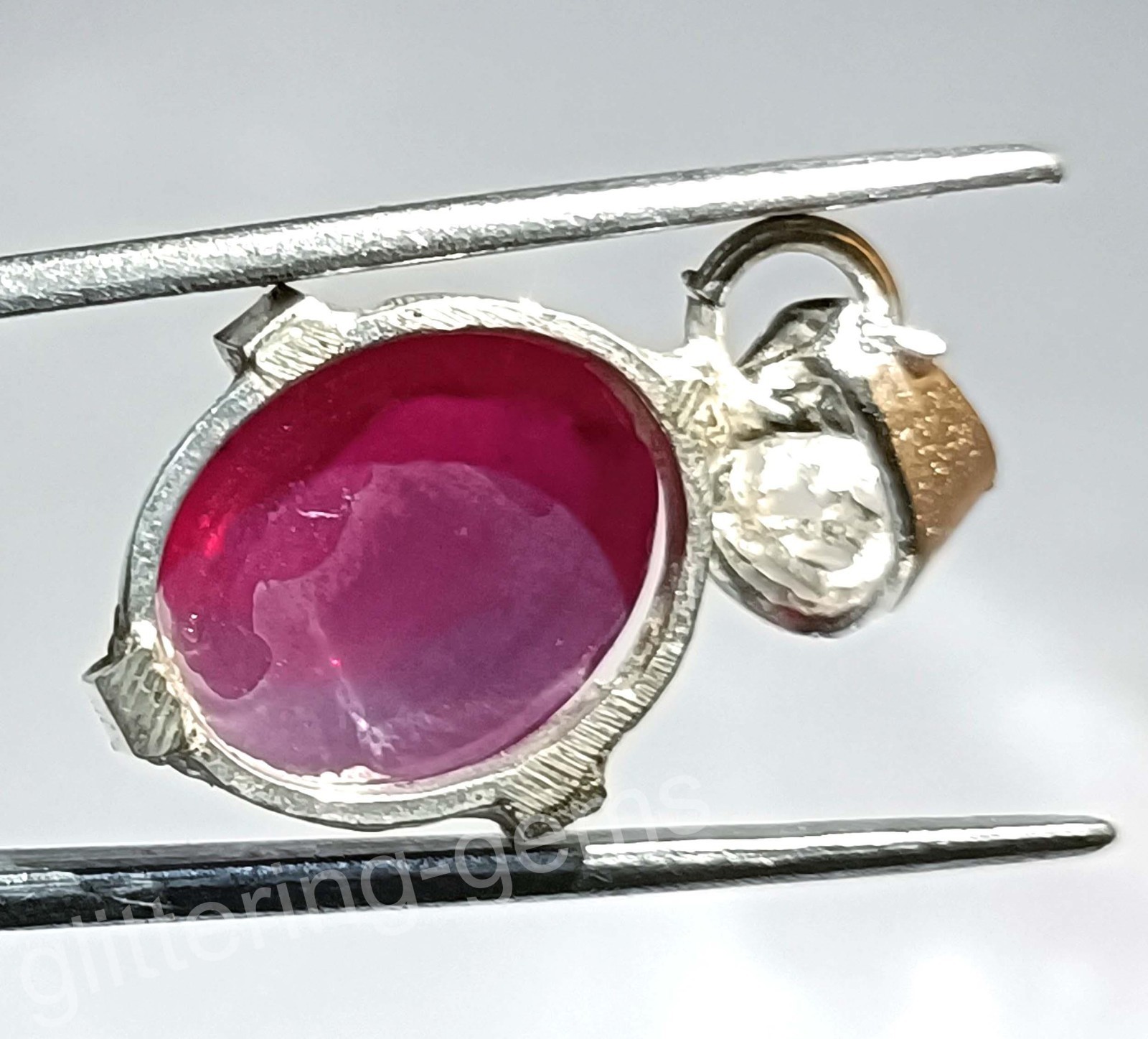 Natural 27.65 Ct Star Ruby Pendant Oval Shape 925 Solid Pendant Loose Gem 5DOS