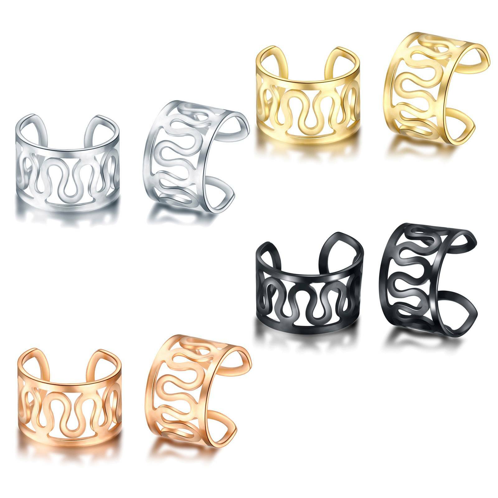 12PCS Ear Clip Cuff Wrap Fake Earring Stud Hoop Non Piercing Cartilage Helix Set