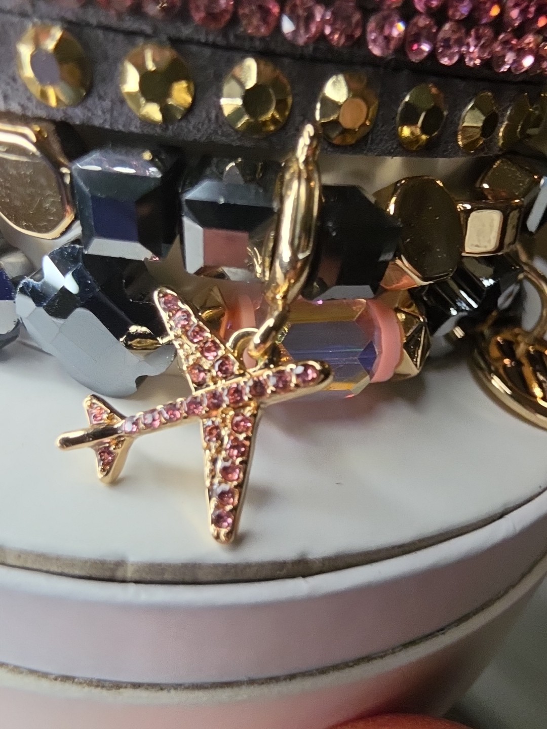 RBP6945 Lets Travel The World Lab Created Sones Gold Plating