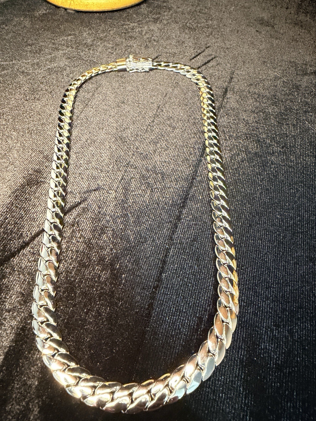 Miami Cuban 14K White Gold Filled 20in 8MM necklace w/Box Lock. BRAND NEW.
