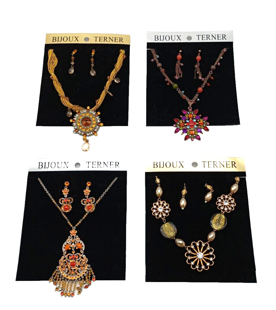 Bijoux Terner Necklace Earring Set Mulitcolor Fashion Chain Various Styles 4X