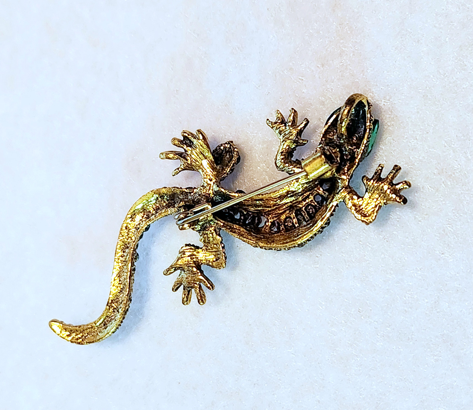 BEAUTIFUL RHINESTONE LIZARD GECKO BROOCH PIN LAPEL PIN 6.5cm x 4cm