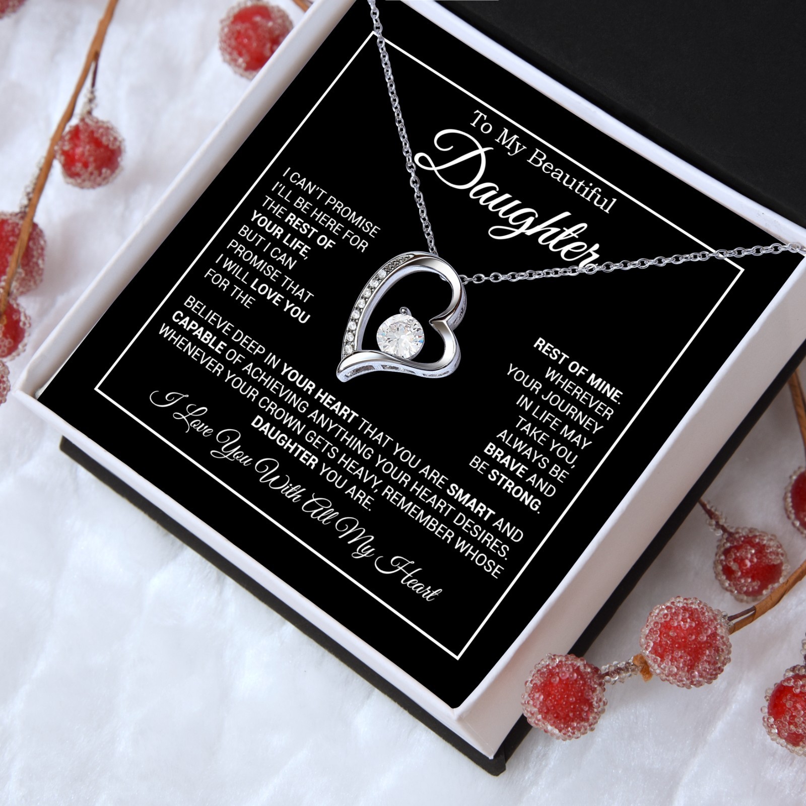 To My Daughter Necklace, Gift for Daughter from Dad And Mom Daughter