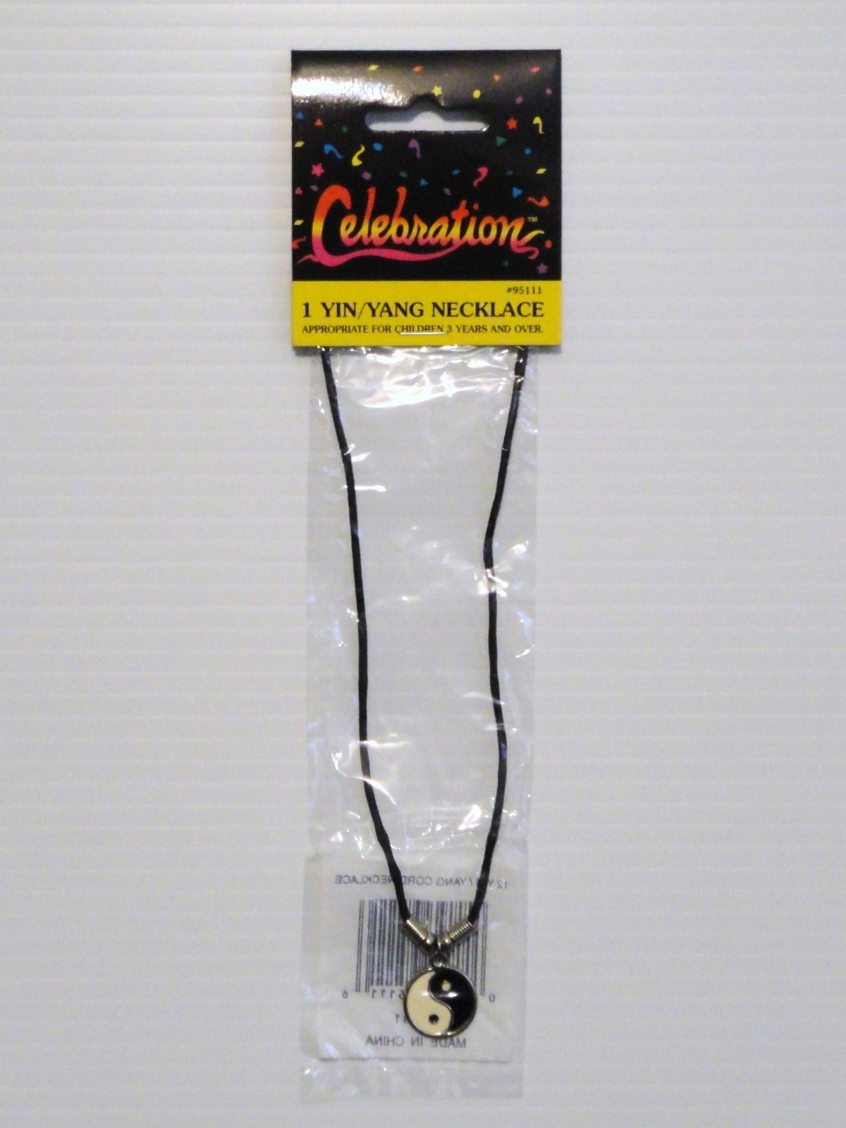 Yin Yang Cord Necklace 17in NIP