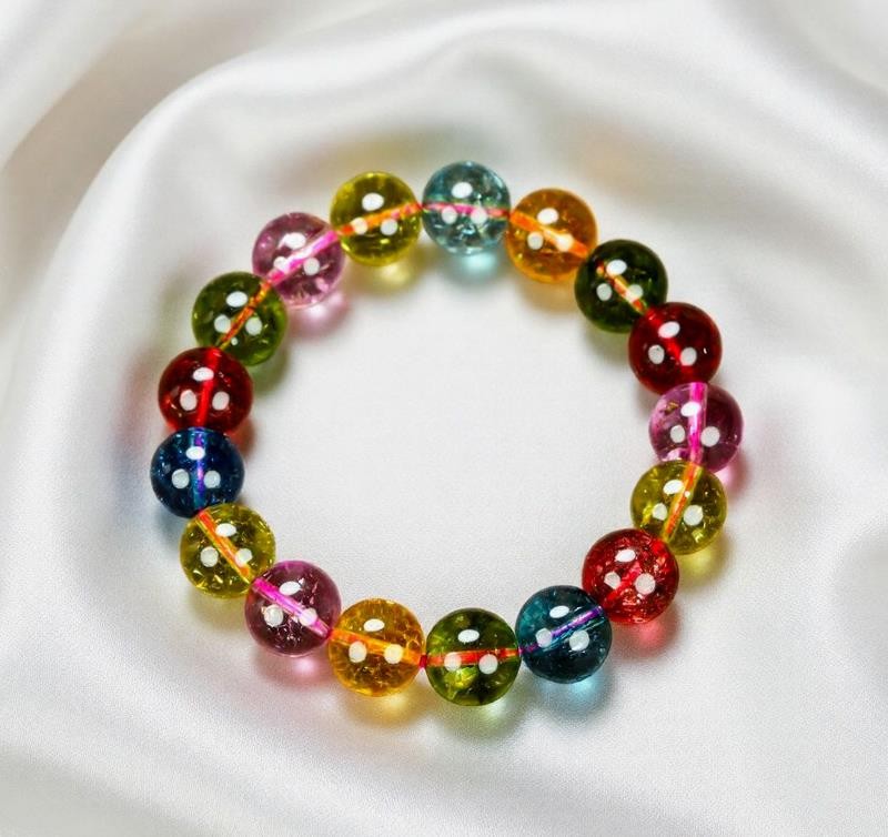Lady Girl Women Multiple Crystal Beads Bracelet Jewelry Family Gift Box DD167