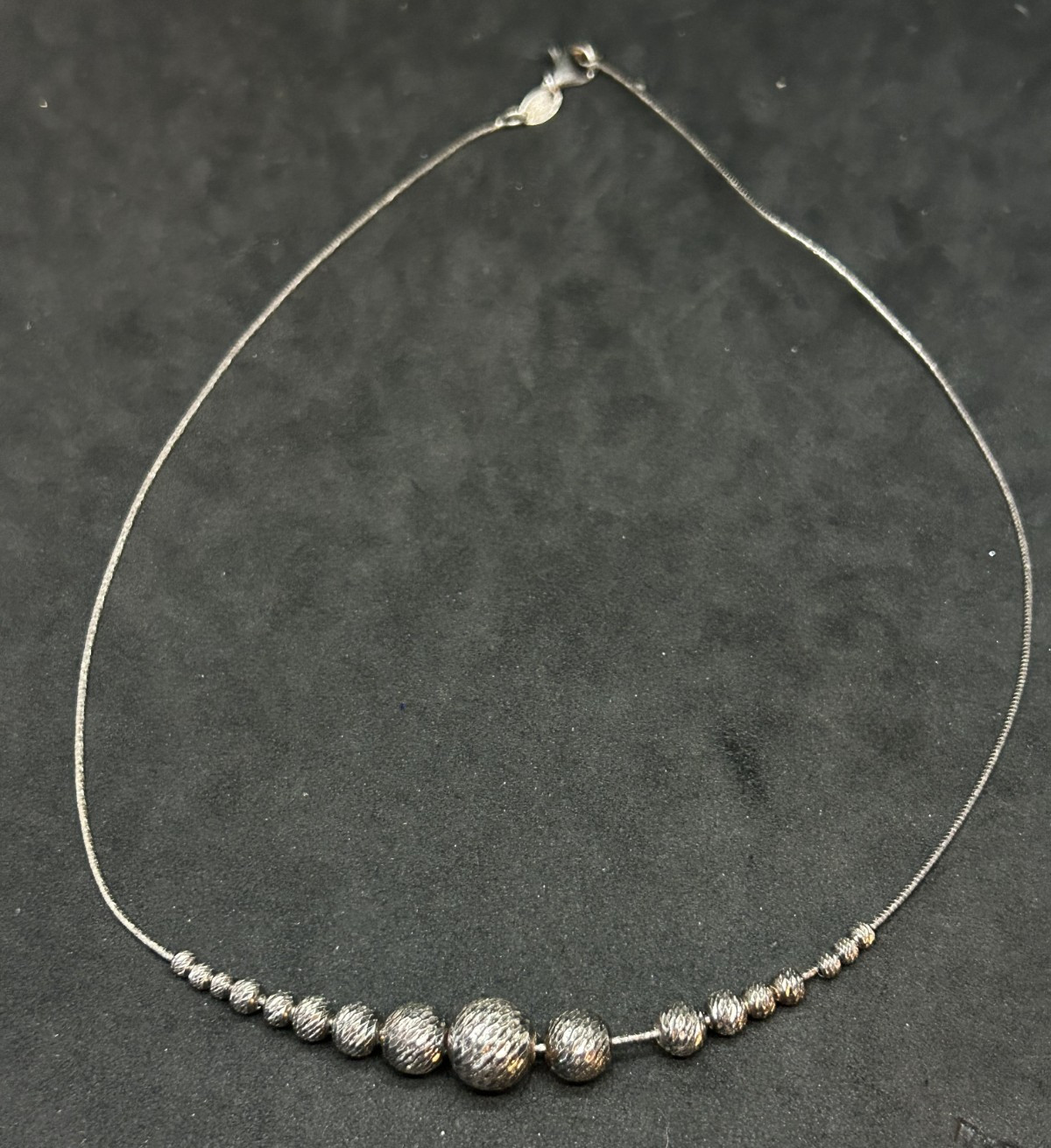 925 Sterling Dyadema Wire and Bead Necklace 17in – 5.1g