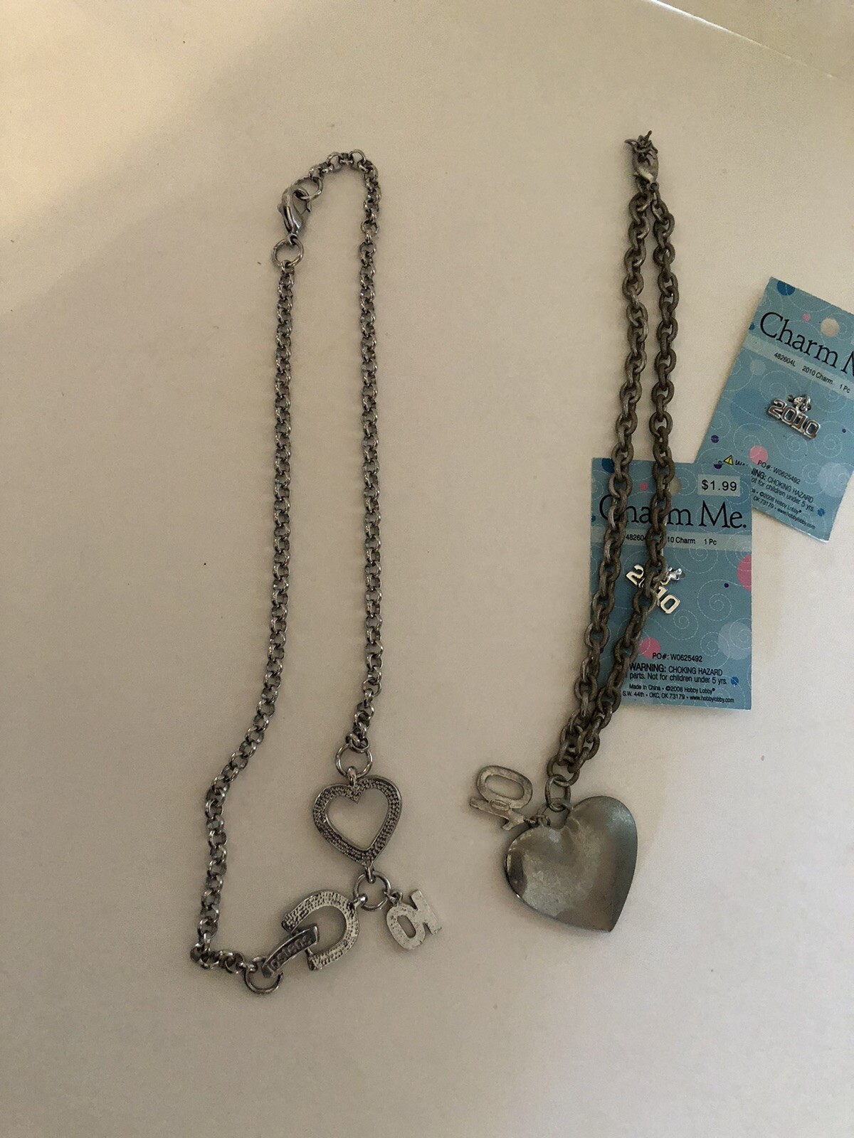 2010 Senior Jostens Necklaces And “Charm Me” Charm Lot
