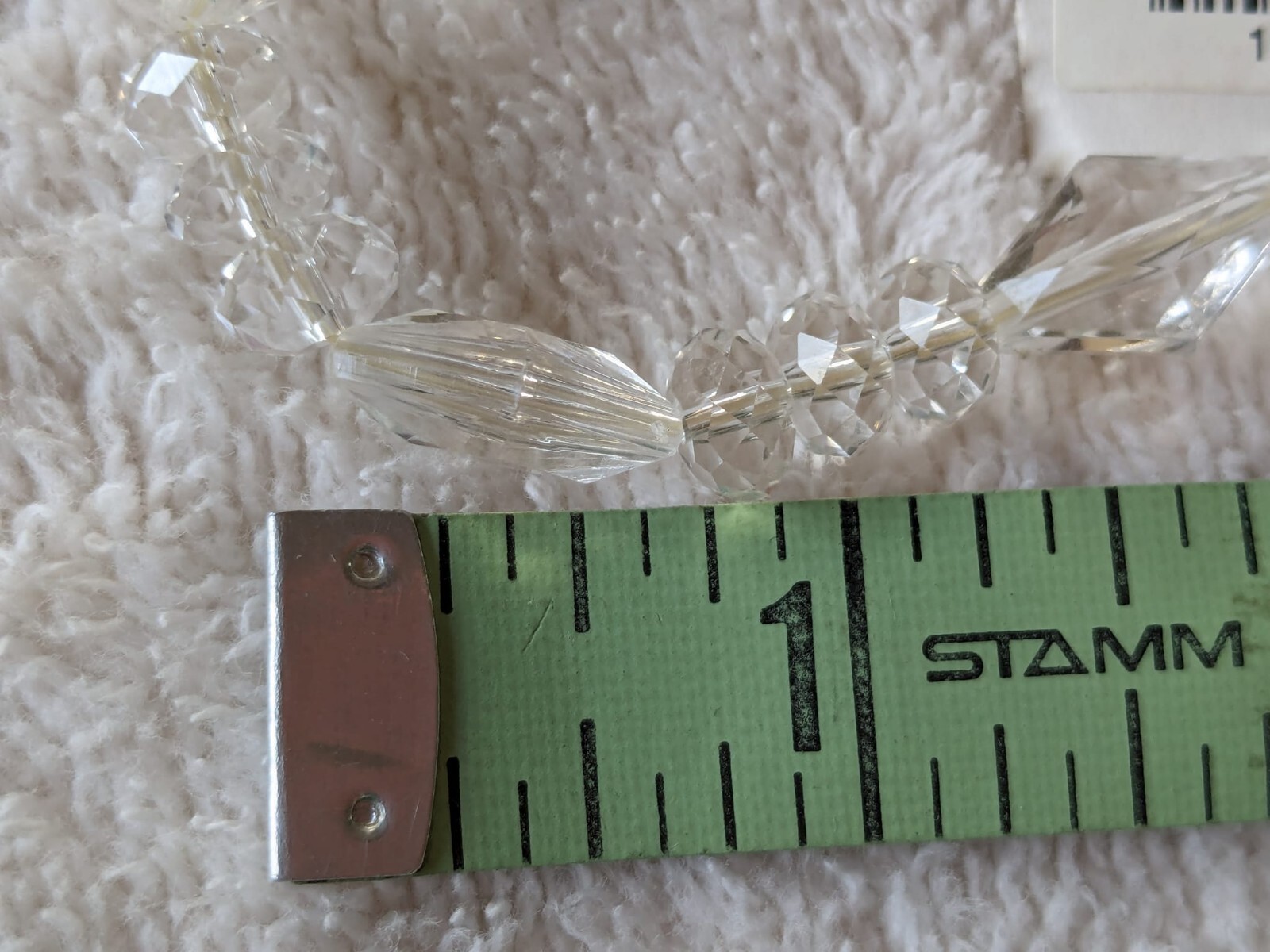Crystal look bracelet faceted clear glass beads NWT Mothers Day great gift!
