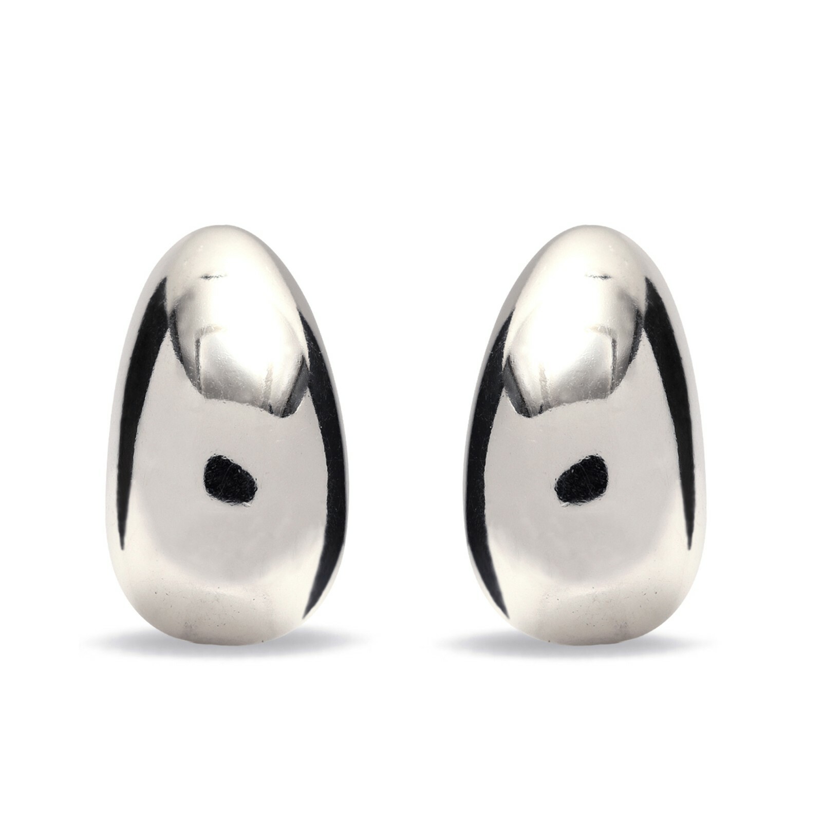 LeCalla 925 Sterling Silver Jewelry LARGE Omega Back Earrings for Women & Girls