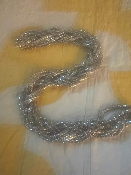 ***SALE*** GORGEOUS SILVER BRAID NECKLACE – 17-20″ LENGTH
