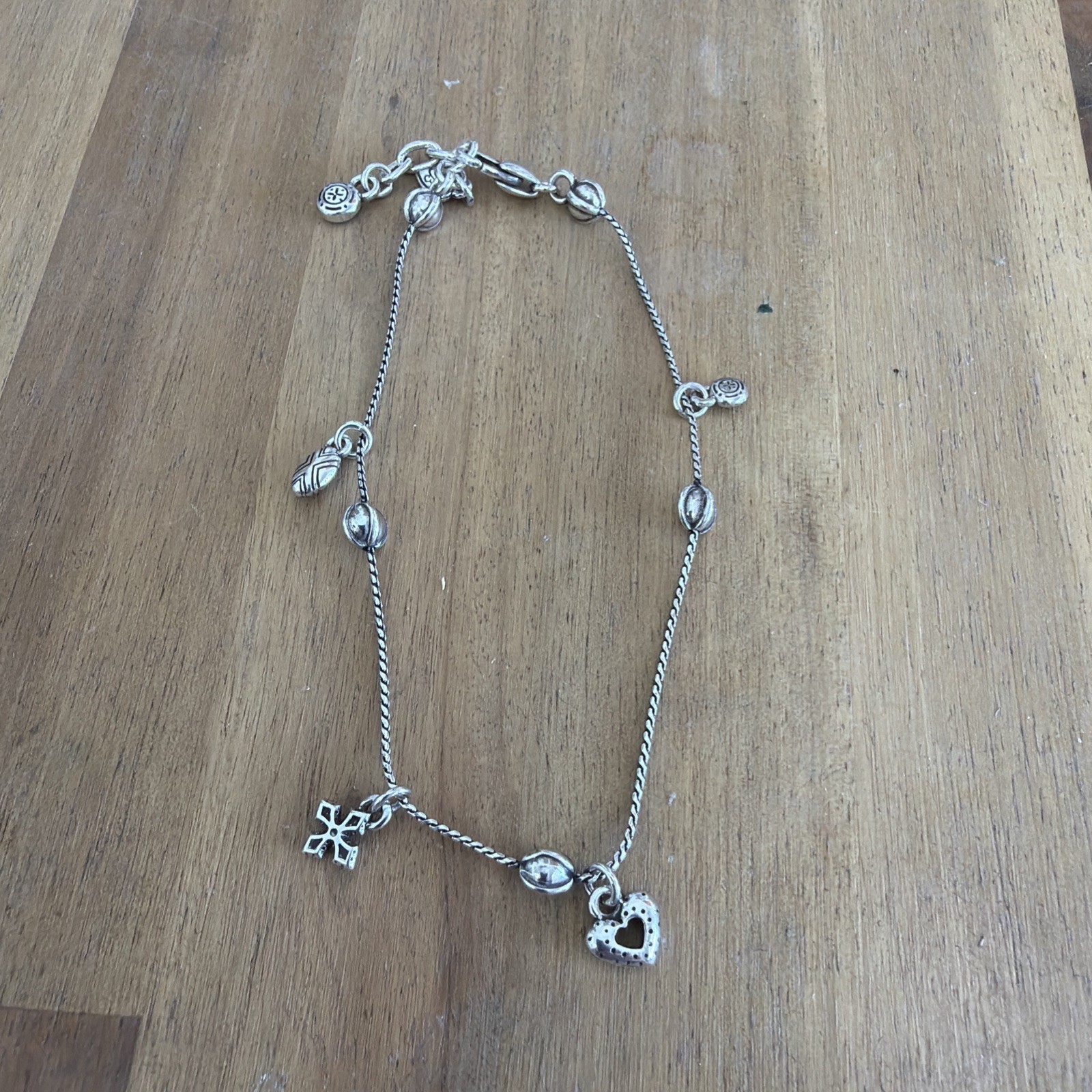 Brighton Tiny Charms Heart Cross Anklet **RETIRED**