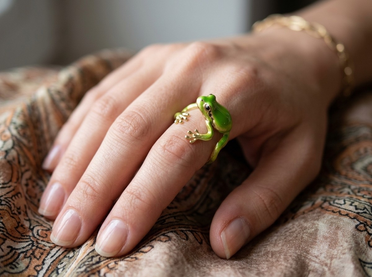 Tree Frog Ring for Women – Cute, Adjustable, Funny Frog Ring – Women’s Jewelry