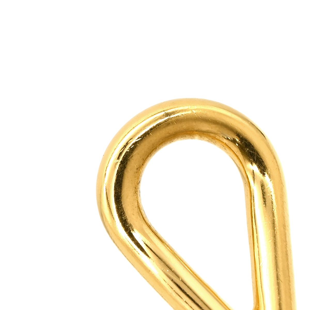 HERMES Jumbo Braided Leather Bracelet Etoupe Gold GP 17cm 6.7in Pre-owned