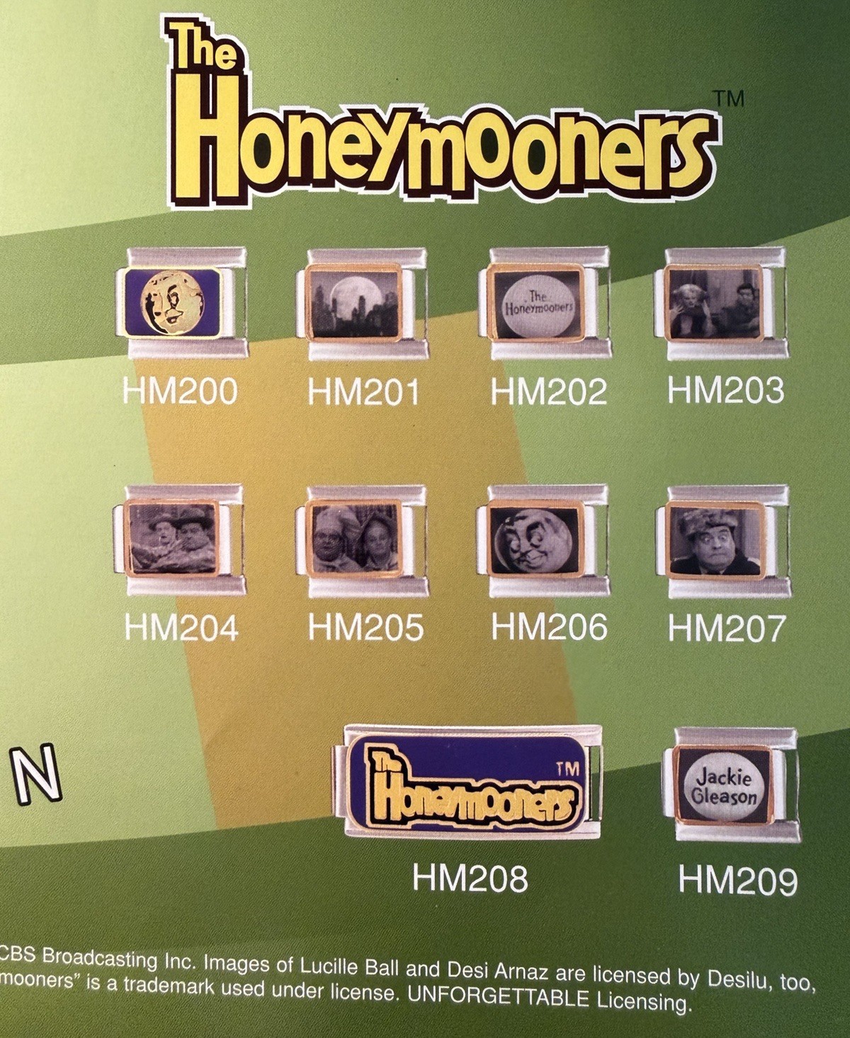 #3/10 Vintage, “HONEYMOONERS” Sitcom CHARM TV KRAMDEN b/w Italia for 9MM Bands