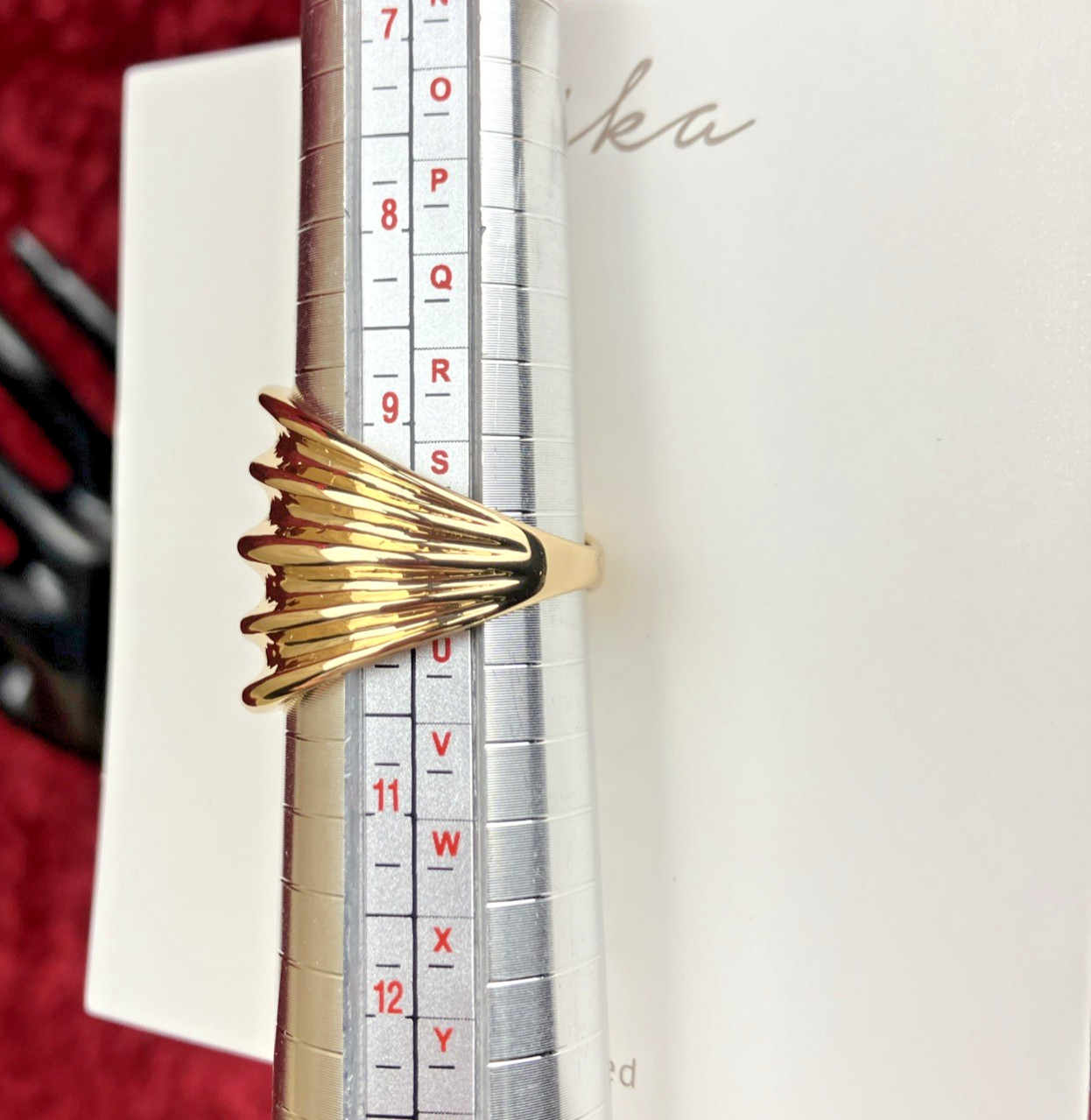 Ettika Stacked Band Ring 18kt Gold Plated Size 10 NWT RP $55