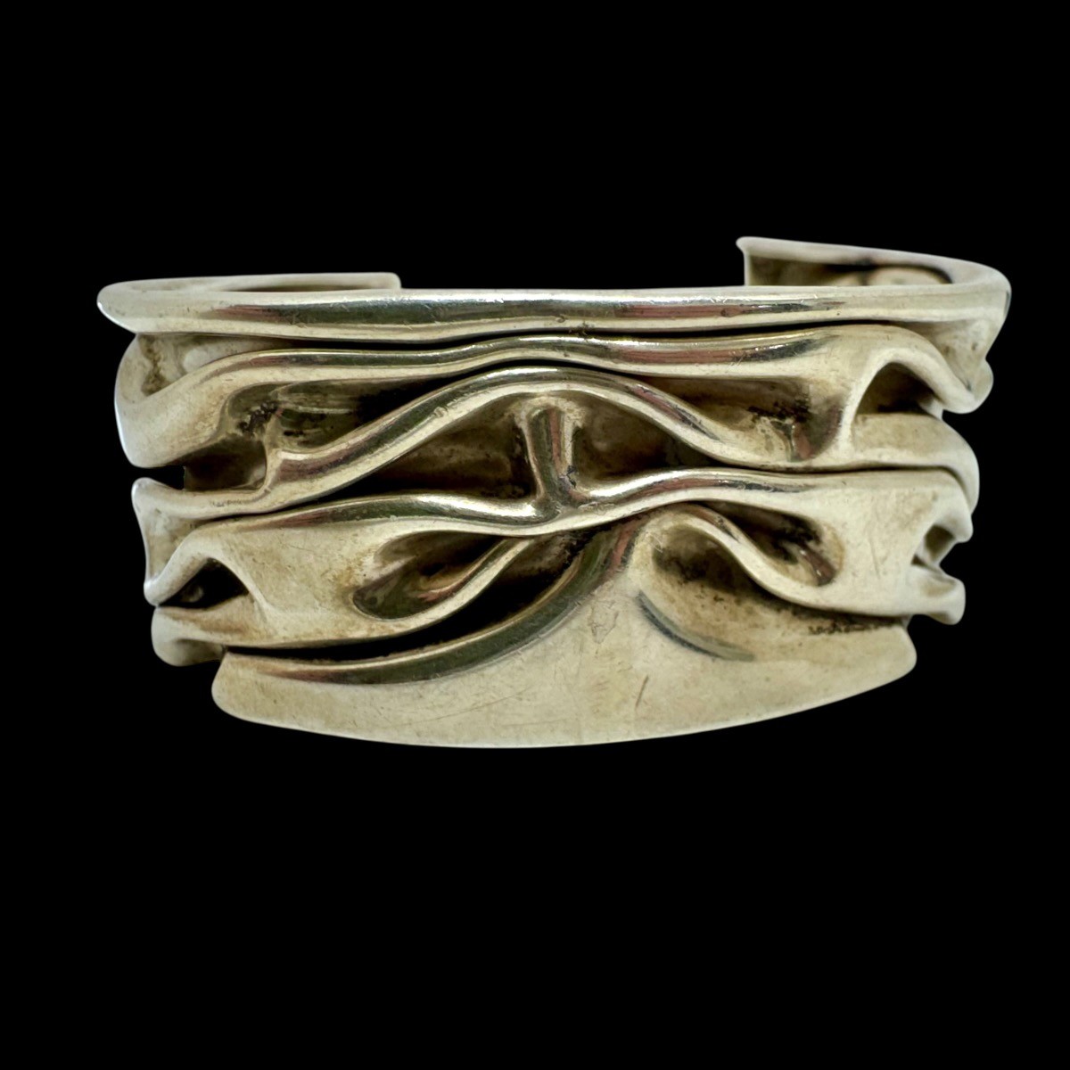 Sterling Silver 925 6″ Thick Cuff Bangle Bracelet – 30G! (CMP122430)