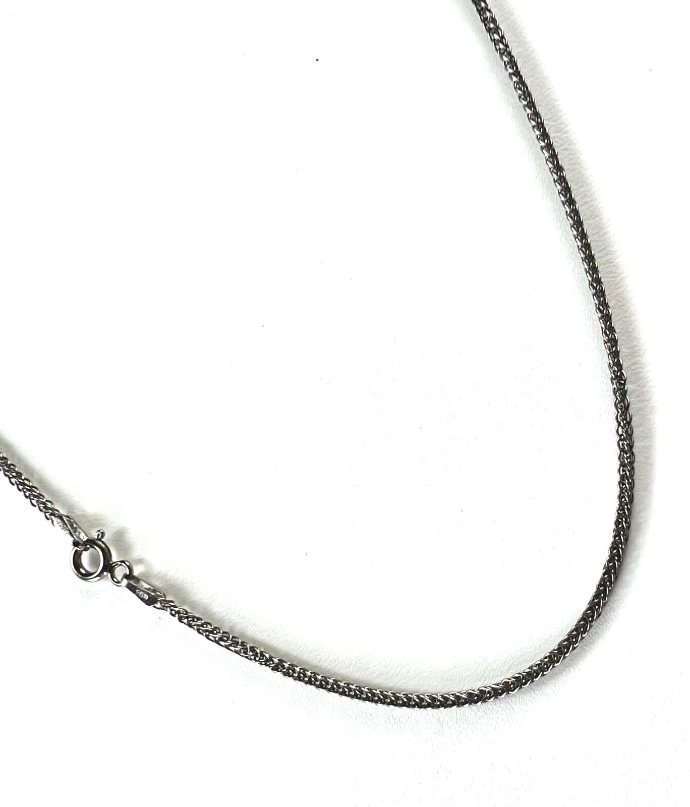 30 Inches Dark Oxidized Silver Chain necklace 925. Almost Black color.