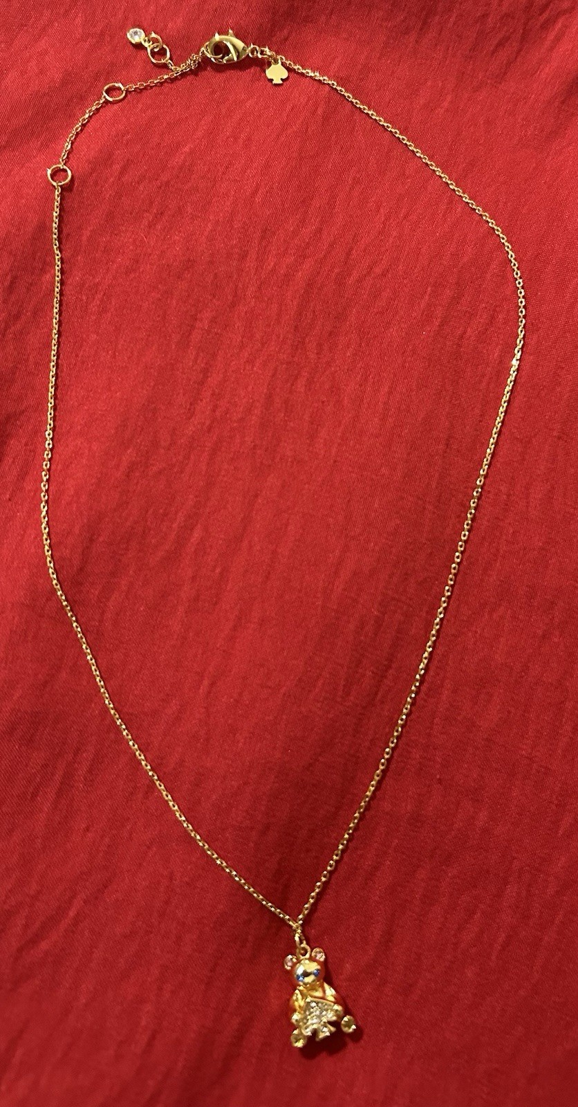 Kate Spade oh What Fun Spade Teddy Bear Necklace
