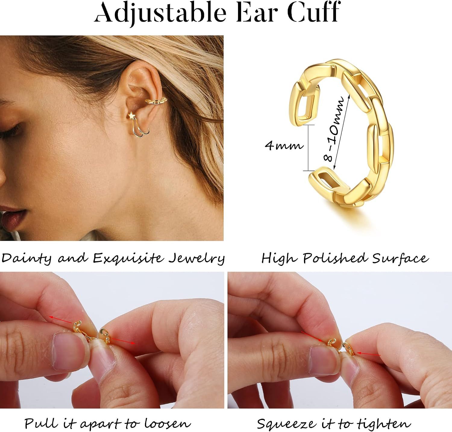 Ear Cuff Helix Cartilage Clip on Earrings Ear Cartilage Clip on Wrap Earrings Ea