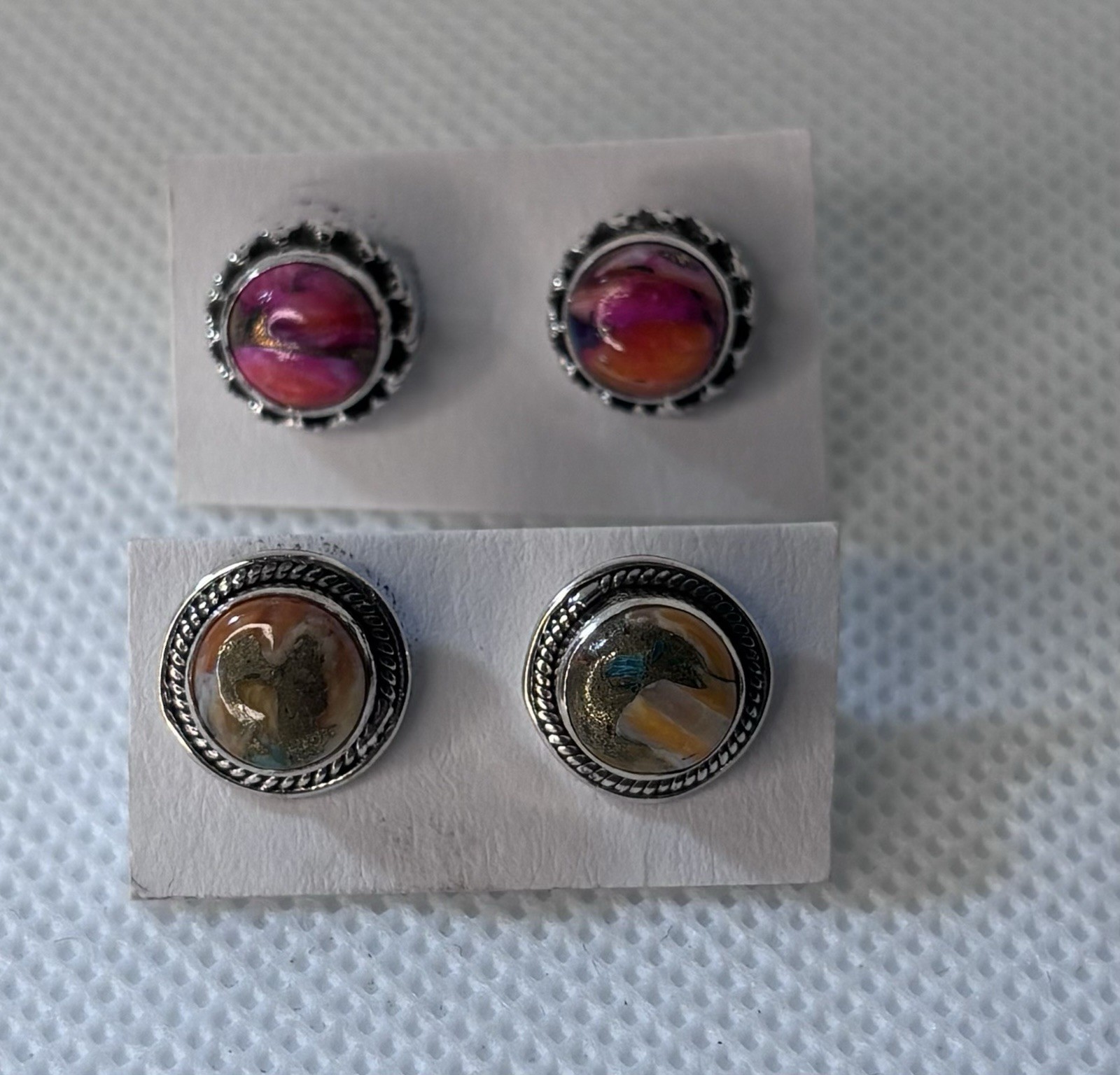 Christmas Earring Bundle – Sterling Silver Southwestern Studs (Set of 2 Pairs)