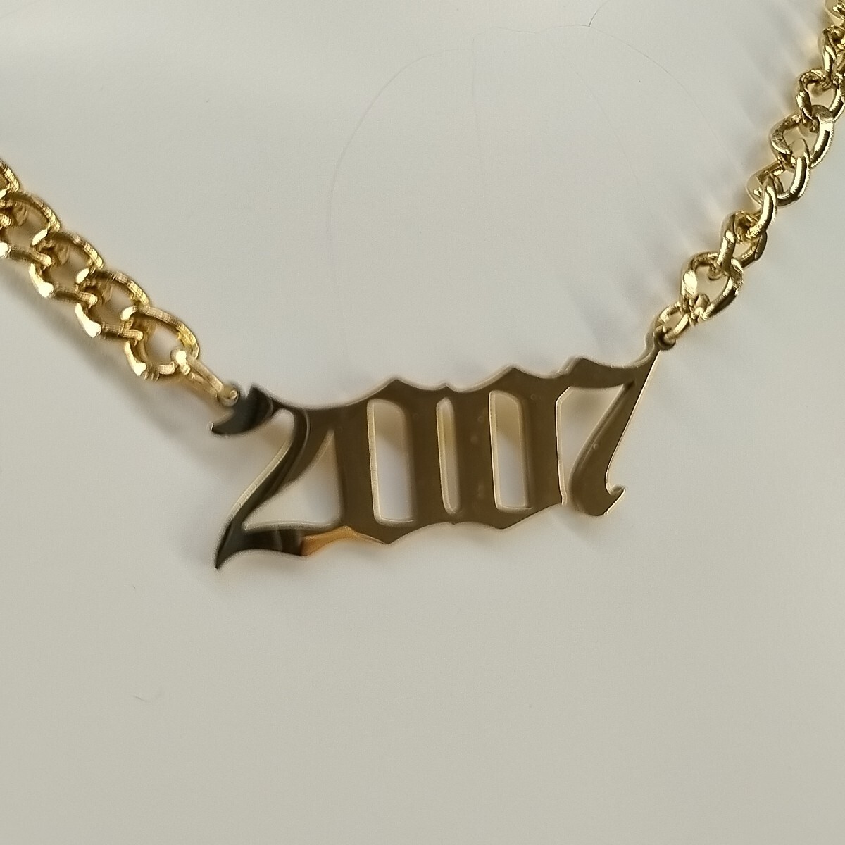 2007 Chain Necklace Stainless Steel Golden 19″ Fashion Jewelry