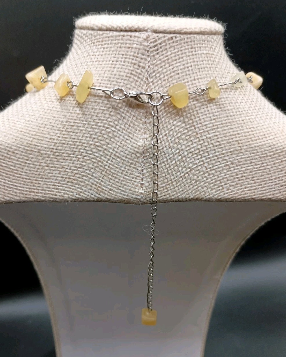 Natural Quartz Stone Necklace 2 Bracelet Earrings Set Shell Wood Accent