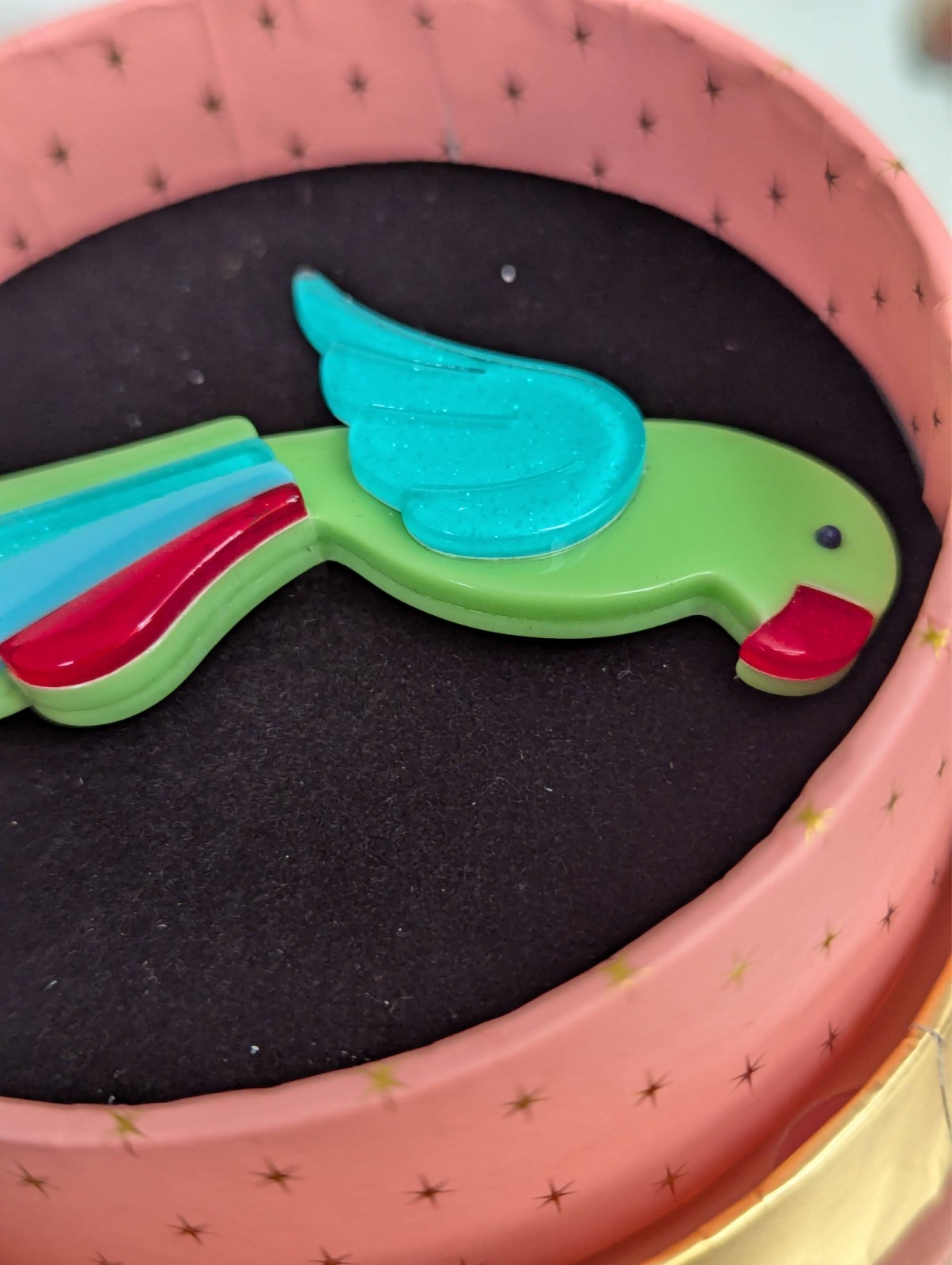 Erstwilder Chiquita Parrot Resin Brooch NWT LD Exclusive 2025