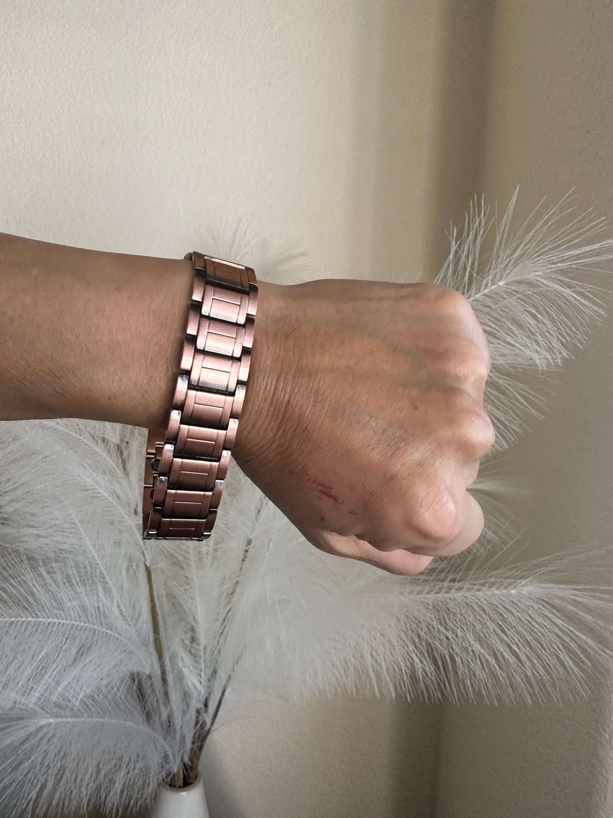 Large Copper Magnetic Bracelet 4 Element Men Balance Energy Power Arthritis Pain
