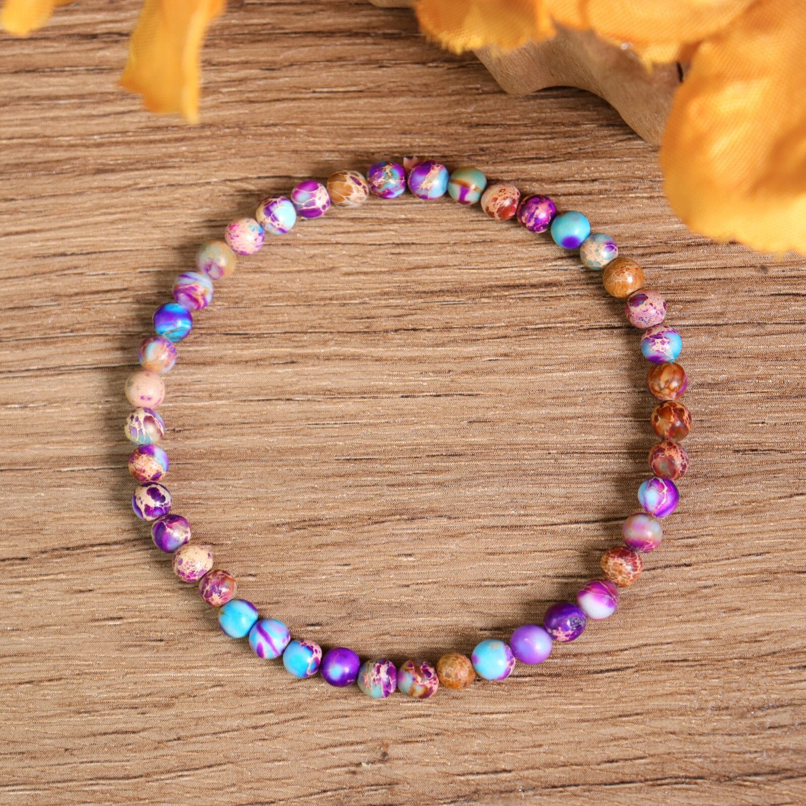 4mm Natural Gemstone Round Beads Layering Healing Bracelets for Reiki Balance
