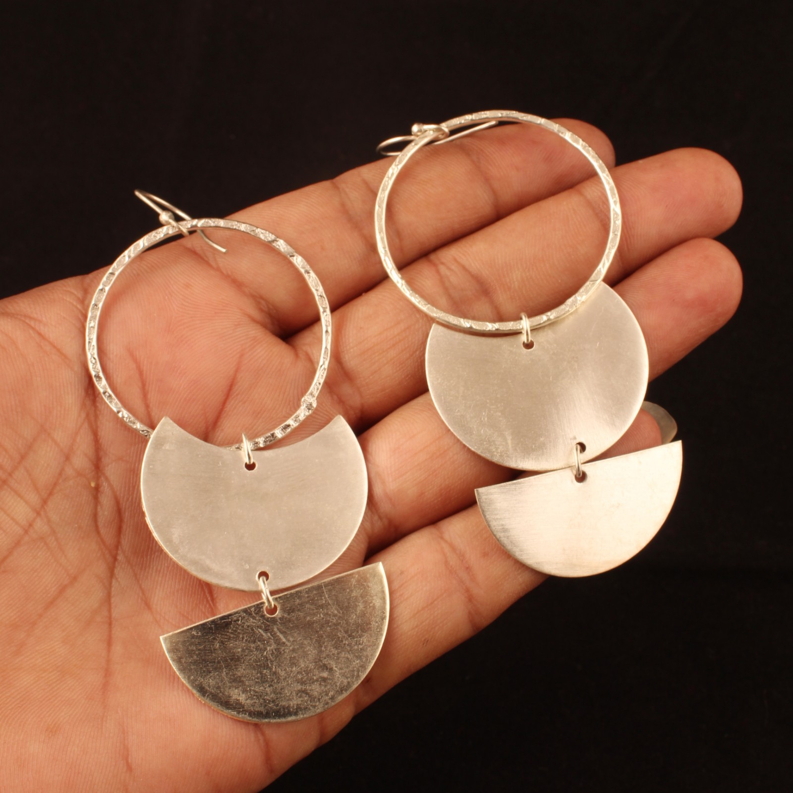 Silver Plating Geometric Dangle Earrings for Women, Lightweight Earring